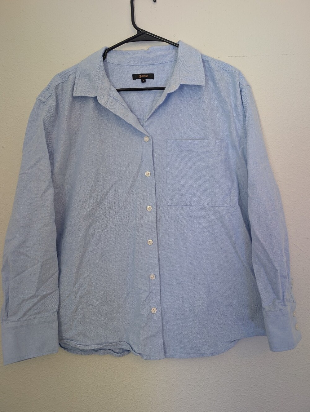 Quince Light Blue Women's Button-Down Shirt